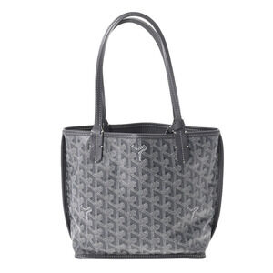 GOYARD Ange Gray Leather Tote Bag